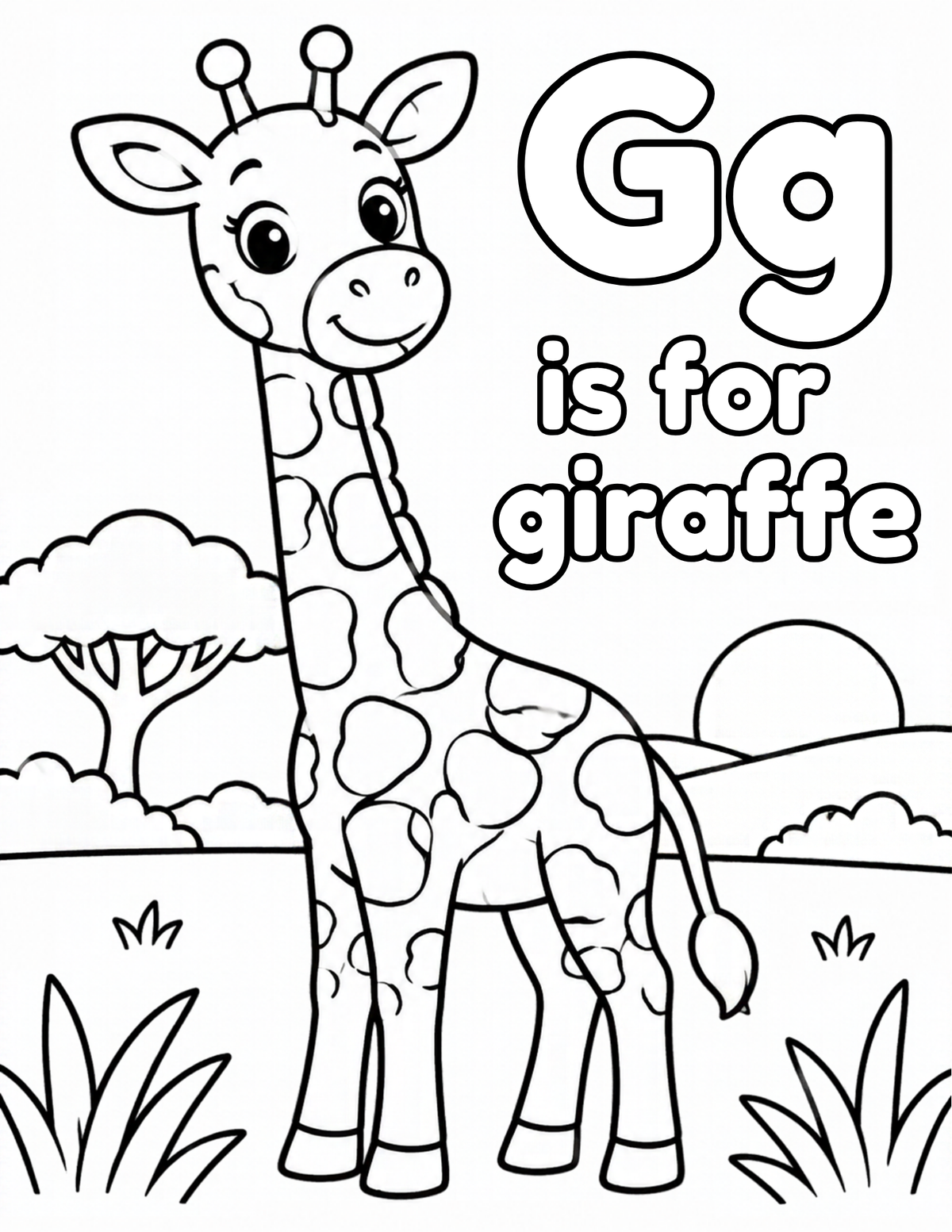 Gg is for giraffe